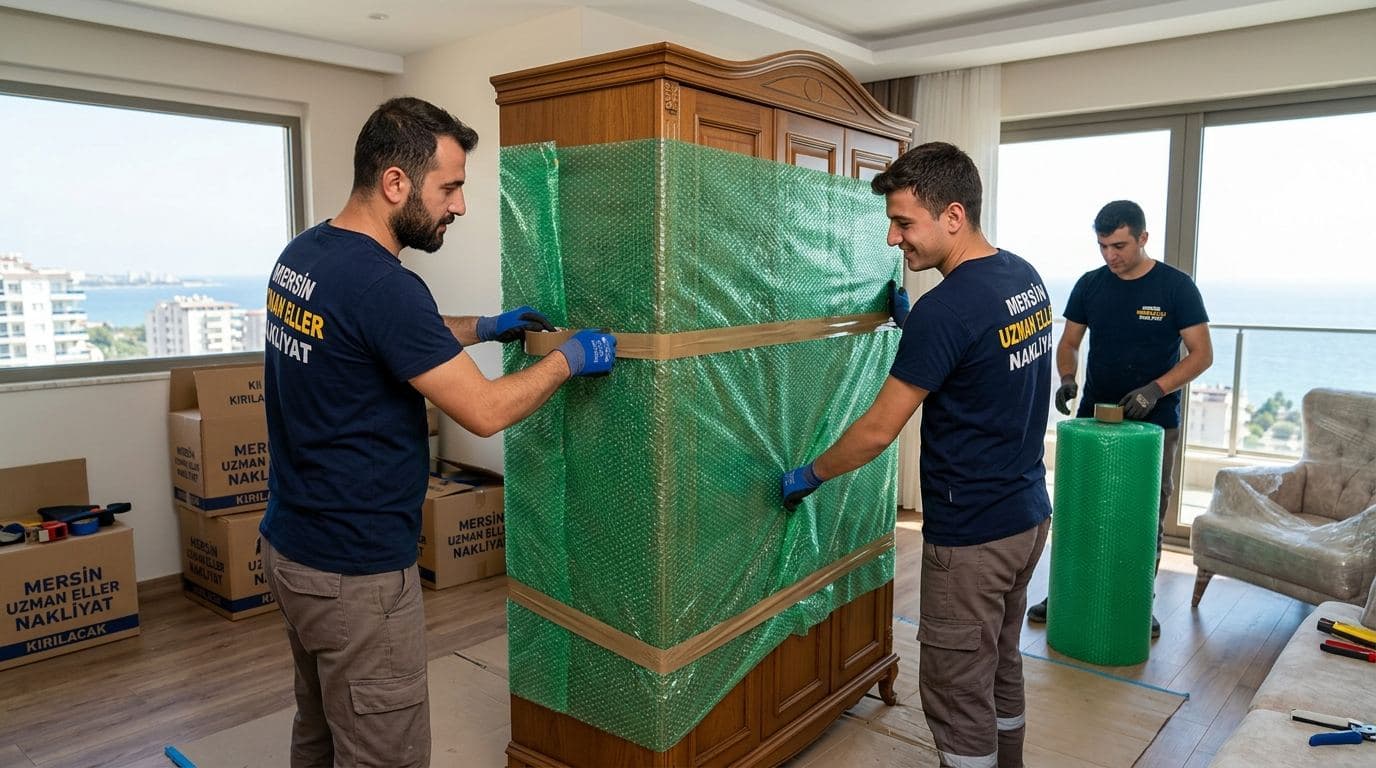 Uzman Eller Nakliyat marangoz ekibince yatak odası gardırop demontaj ve paketleme işlemi